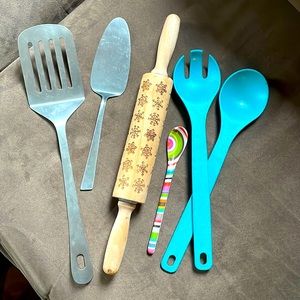 Kitchen utensils and apron sold together